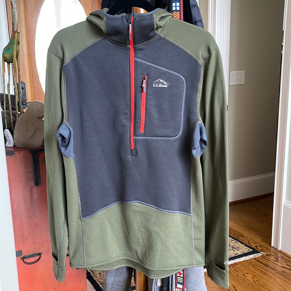 L.L.Bean Lightweight Performance Polartec Fleece Quarterzip Hoodie